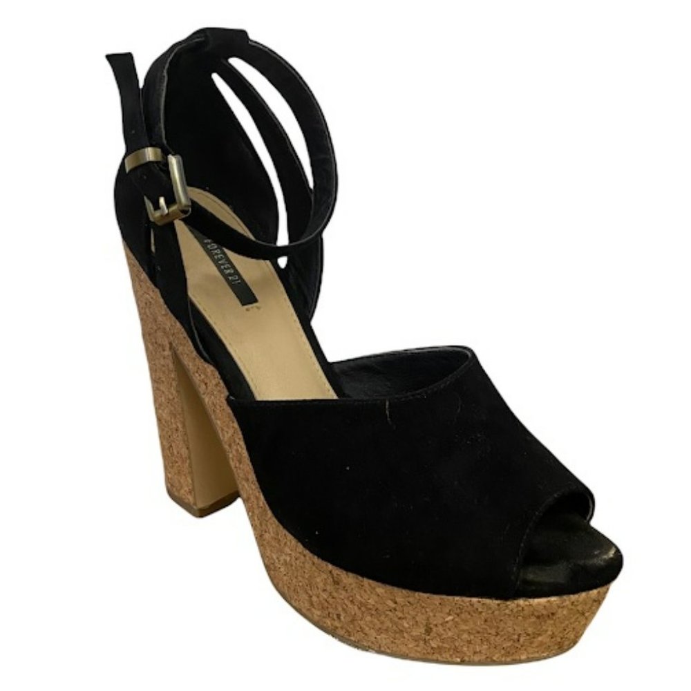 Forever 21 Black Platform Heels
